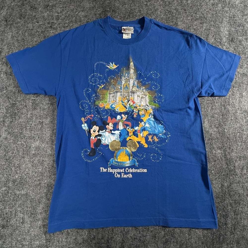 Vintage Y2K 2005 Walt Disney World Shirt Mens L Happiest Celebration On Earth